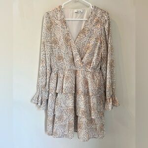 Sadie & Sage Floral Dress, mini length, ruffles, NWOT